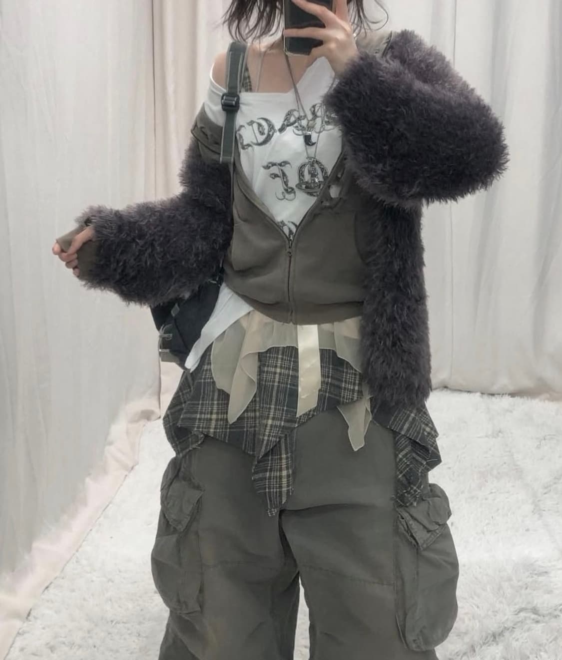 Y2k 펑크 선가든 개대장 와투케 그런지 상의셋 상품이미지6