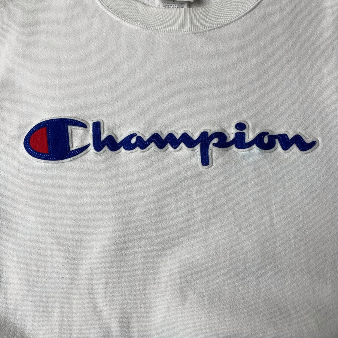 CHAMPION 챔피온 리버스위브 크림 기모 맨투맨 A00495 상품이미지3