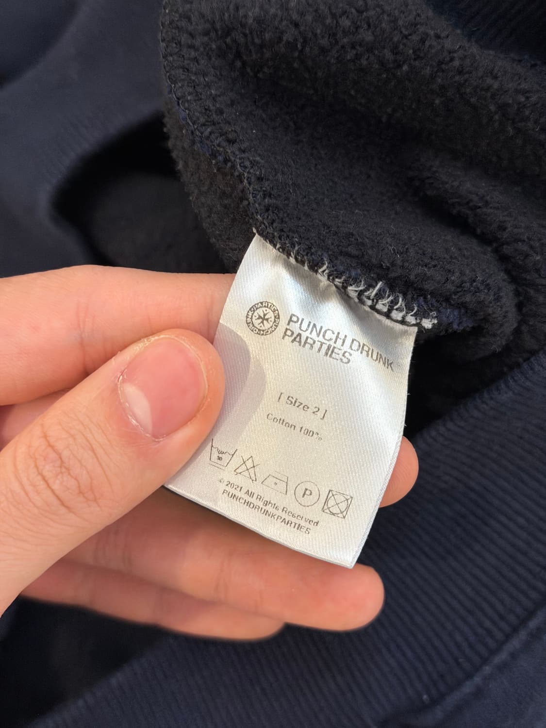 펀치드렁크파티스 맨투맨 스웻셔츠 네이비 상품이미지4