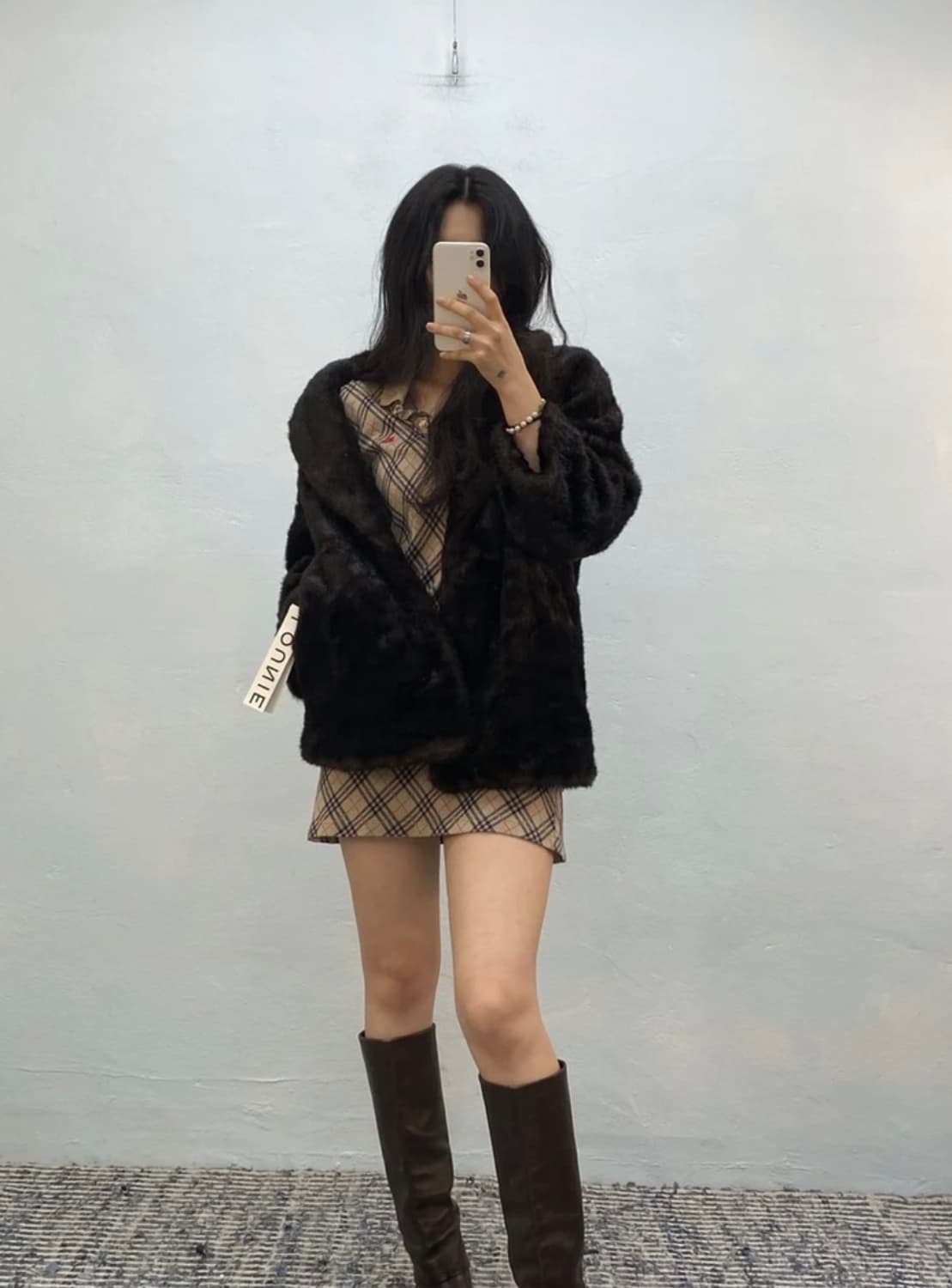 [8542](Dead stock)Lounie brown fur coat# 상품이미지1
