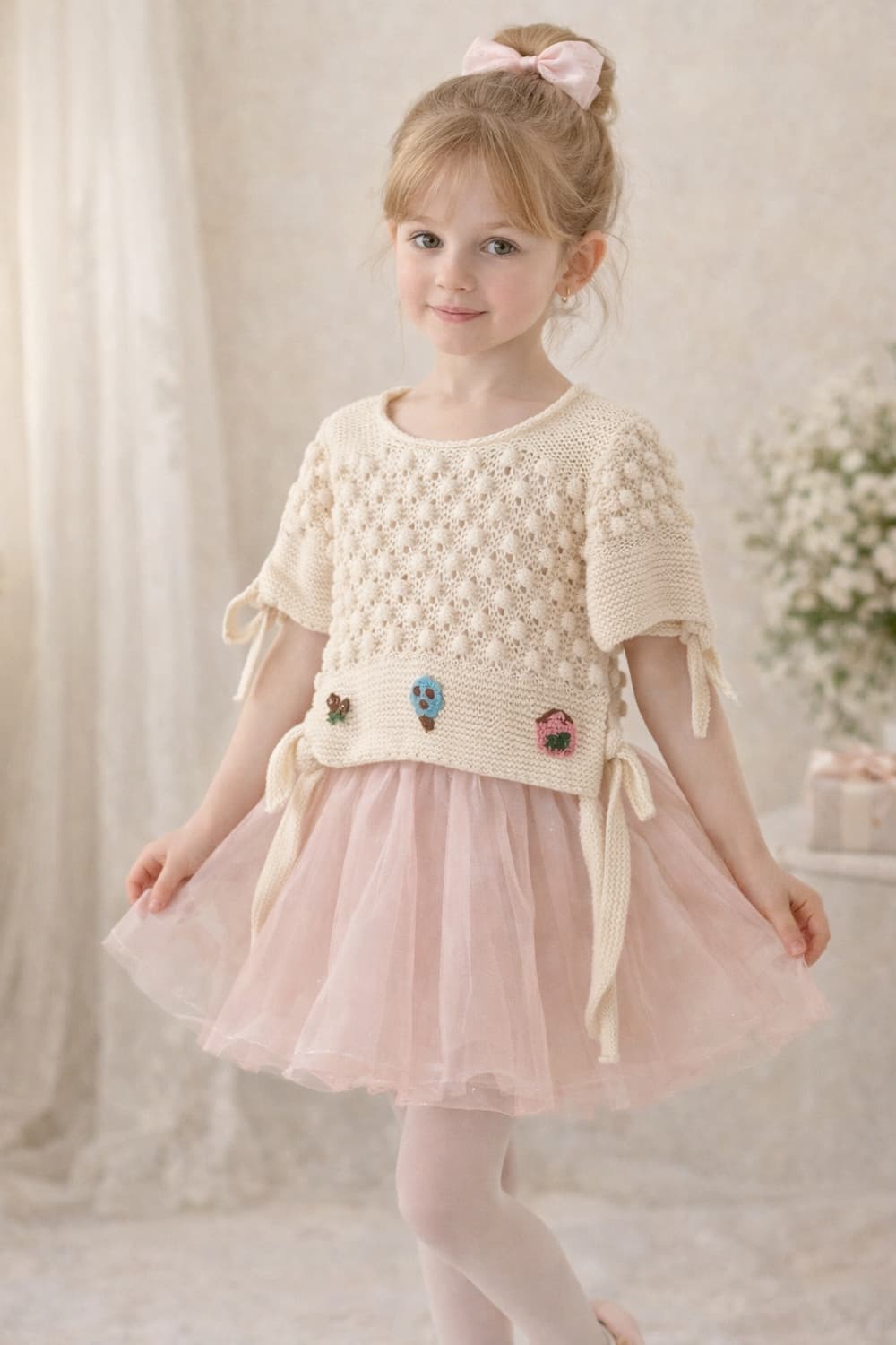 여아 국산면 니트 베스트 끈랩 스타일 발레 데님 코디 찰떡 상품이미지2