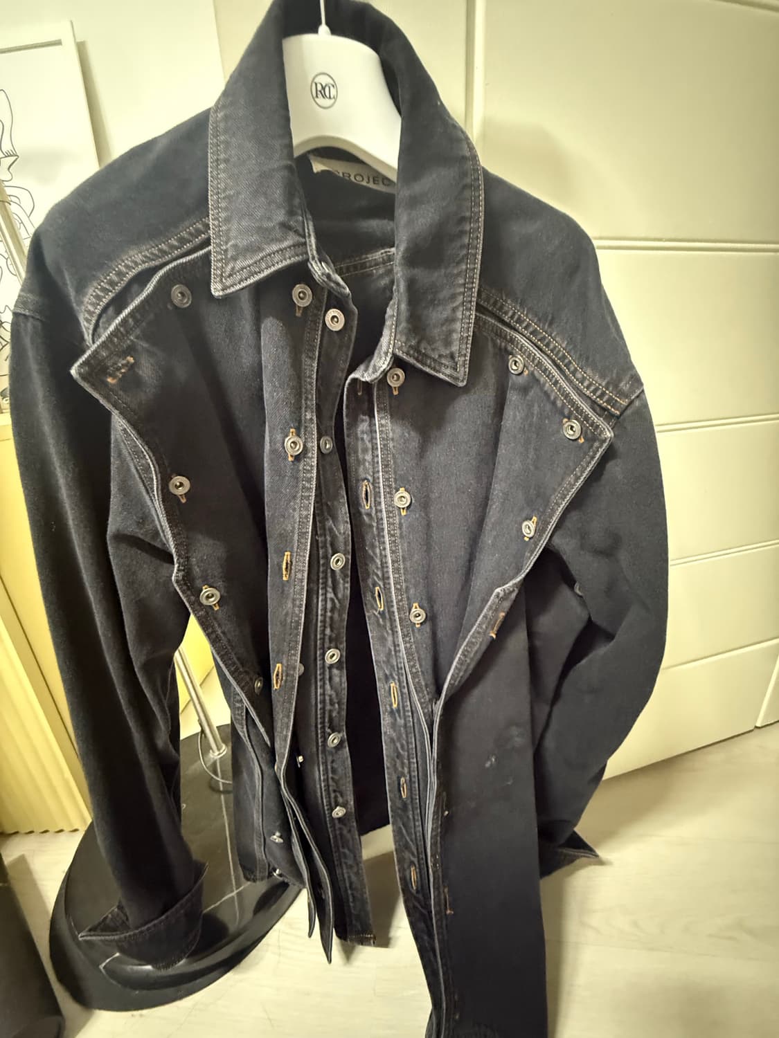 Y/project 스냅 페널 패널 데님 셔츠 청자켓 상품이미지2