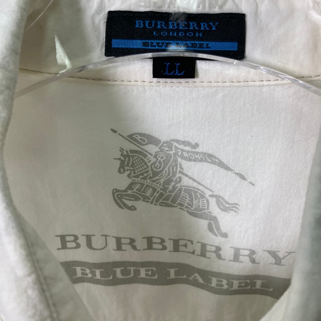 버버리 블루라벨 화이트 옥스포드 셔츠 XL 상품이미지3