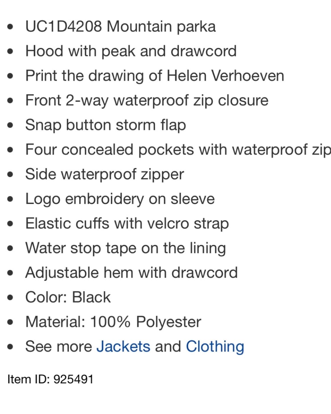 UNDERCOVER Mountain Parka 상품이미지7