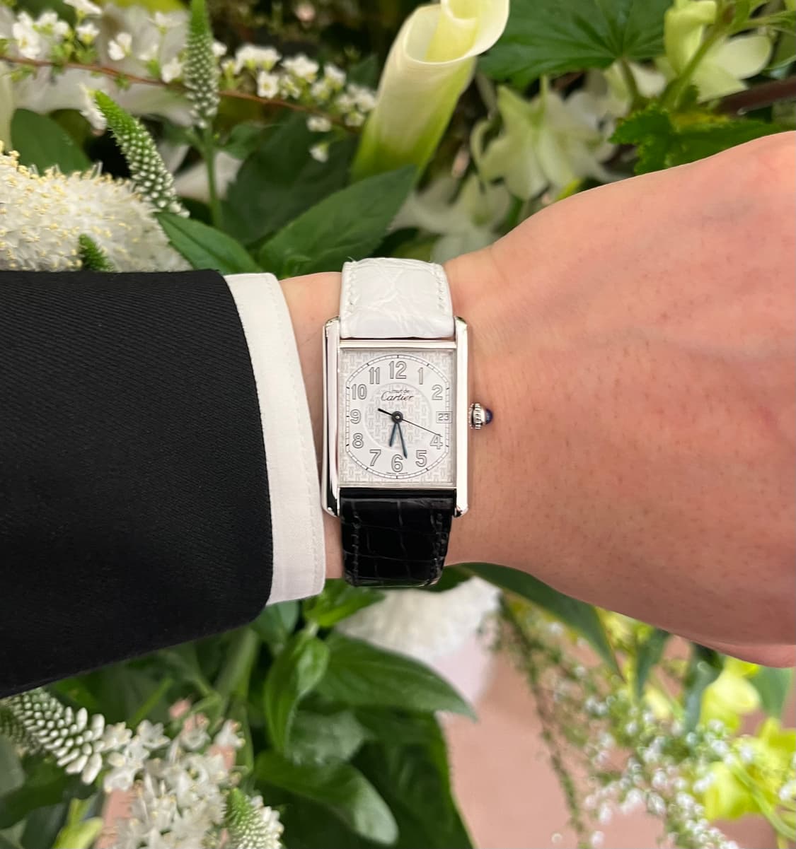 희귀) 빈티지 까르띠에 아라빅 머스트 탱크 디버클 L/XL 화이트 골드 상품이미지3