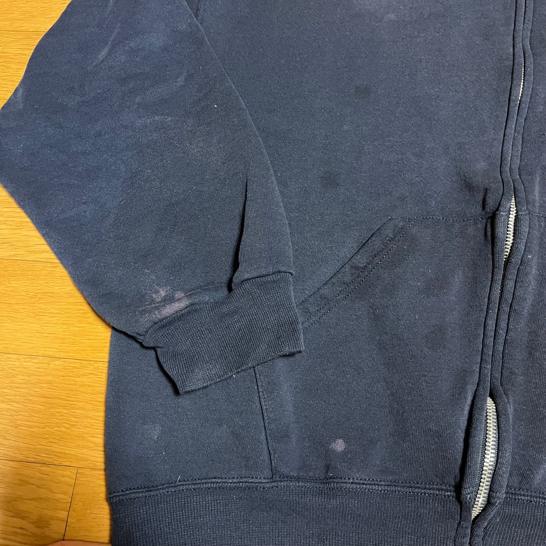 [XL] 00s 빈티지 페이디드 러셀 후드집업 네이비 상품이미지5