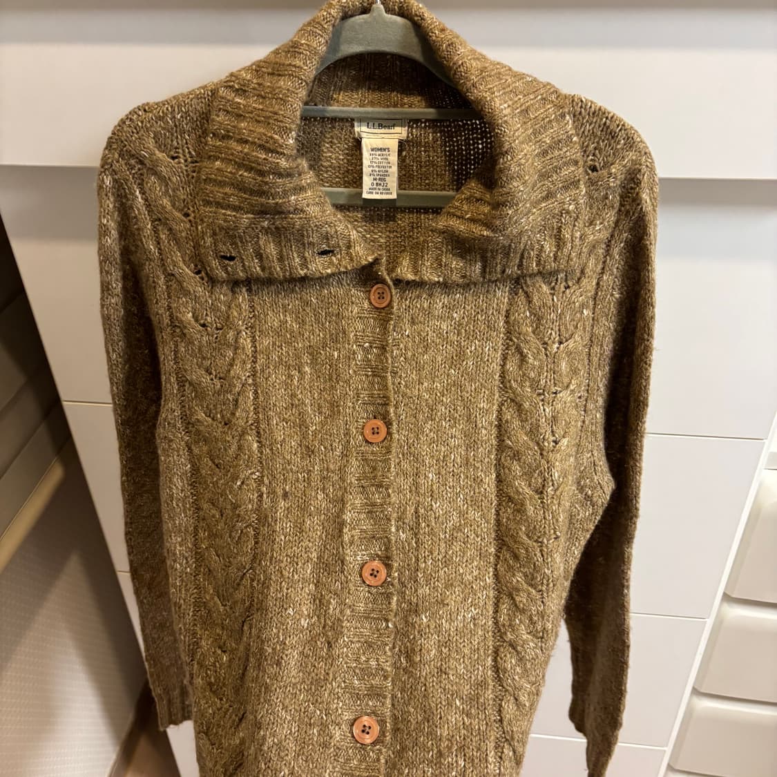 L.L.Bean 울혼방 케이블 니트 가디건 상품이미지4