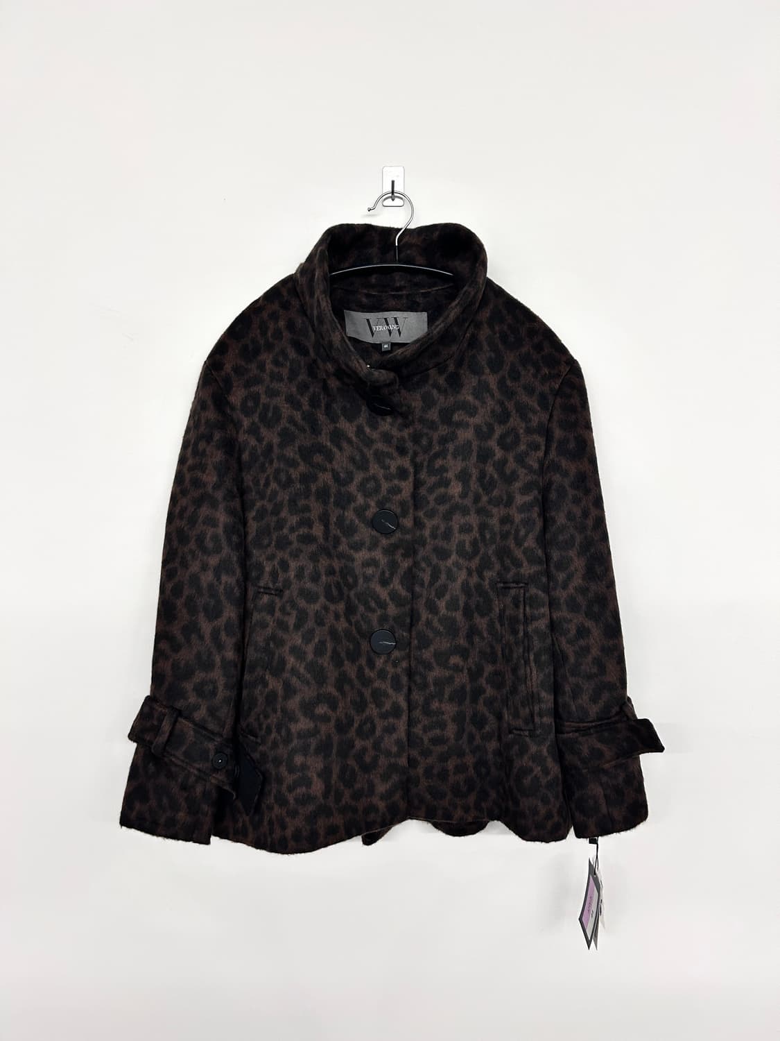 Vera Wang 하이넥 레오파드 자켓 상품이미지4