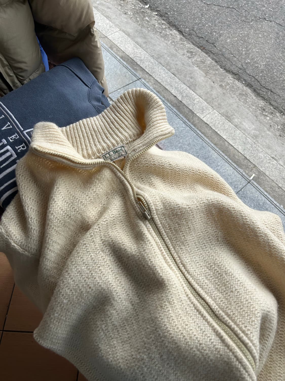 80’s LL.Bean 엘엘빈 울 니트집업 상품이미지1