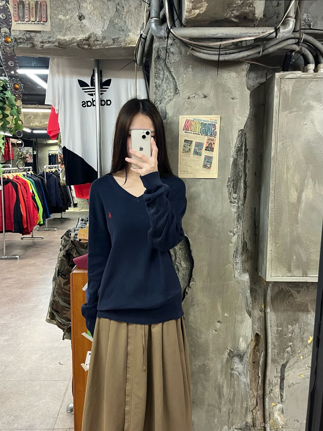 폴로 랄프로렌 브이넥 니트 네이비 M #csz1556 상품이미지2