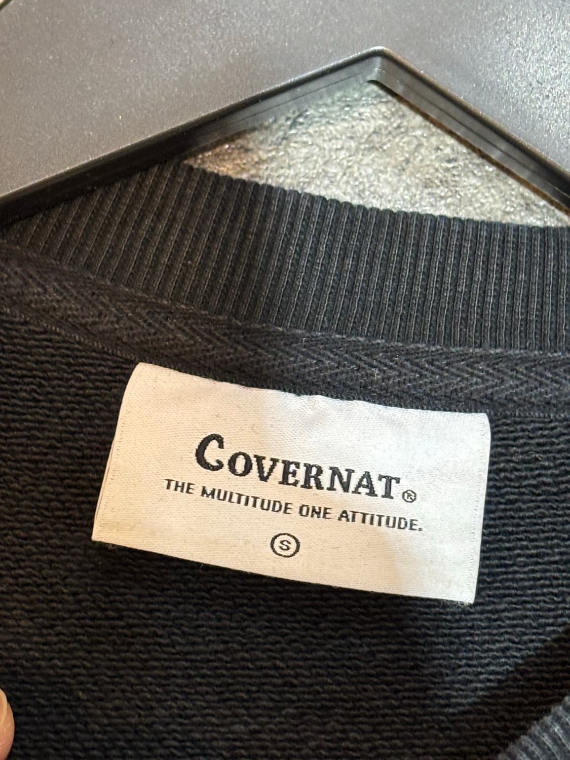 커버낫 맨투맨 블랙 S사이즈 상품이미지5