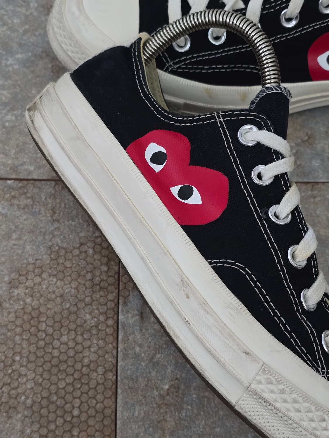 (265)컨버스 꼼데가르송 척 70 로우 블랙  상품이미지7