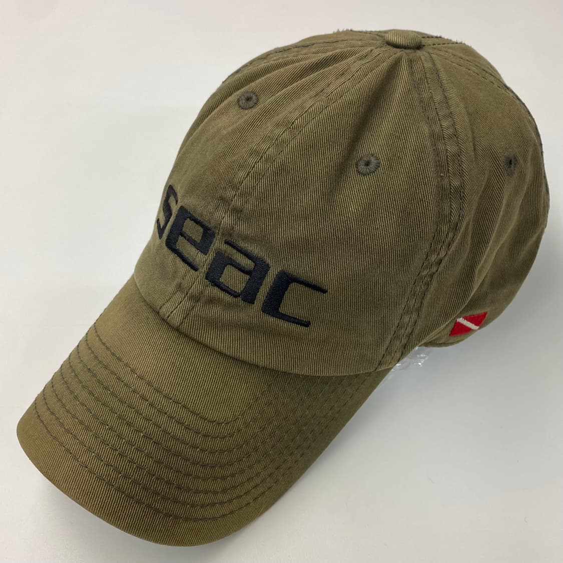 SEAC 로고 빈티지 카키 볼캡 상품이미지1