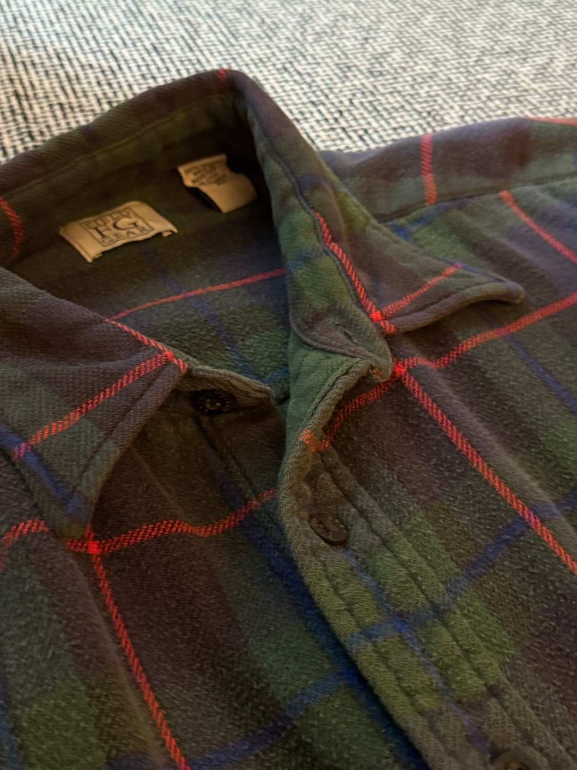 90s 헤비온스 체크 셔츠 L 상품이미지3