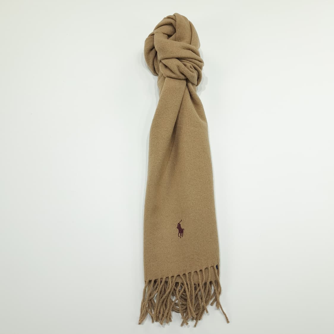 MX205 폴로 랄프로렌 베이지 램스울 목도리 머플러 상품이미지3