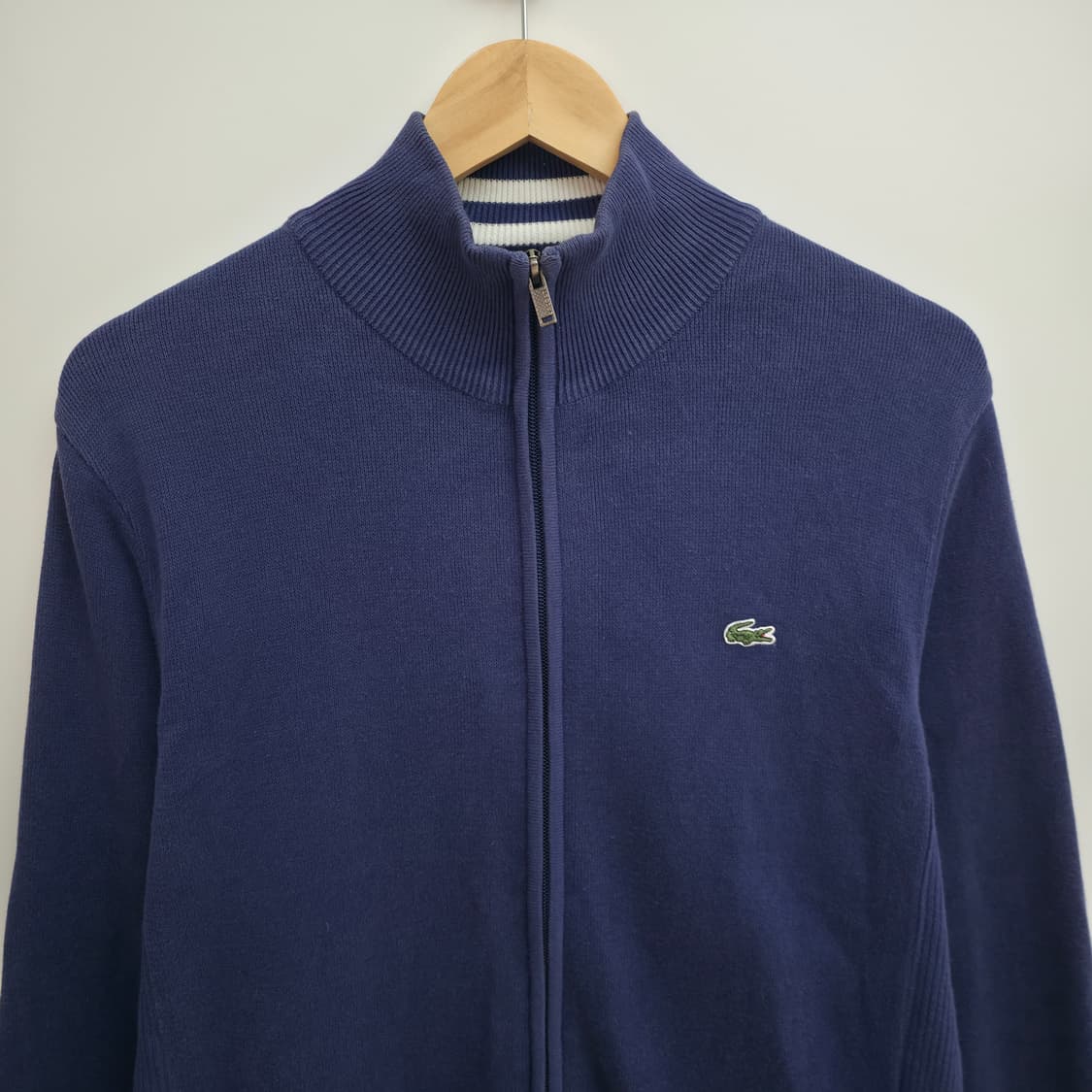 [M] 라코스테 네이비 니트 집업 가디건 상품이미지2