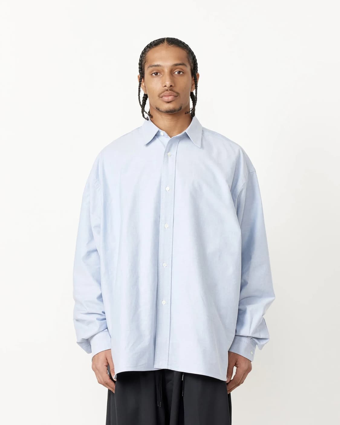 실라쥬(Sillage) 와이드 옥스포드 셔츠 블루 상품이미지3