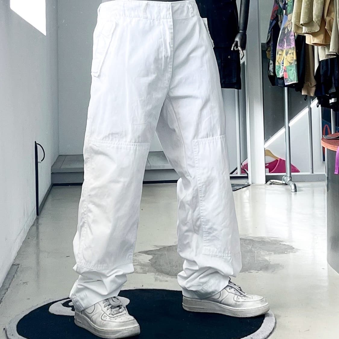 폴로 스포츠 화이트 더블니 카고팬츠 상품이미지1