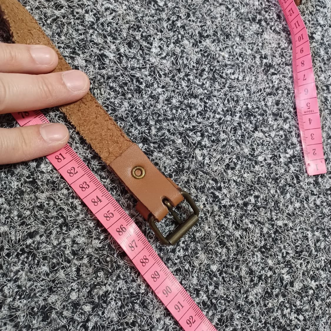 여성 가죽 벨트 브라운 상품이미지5