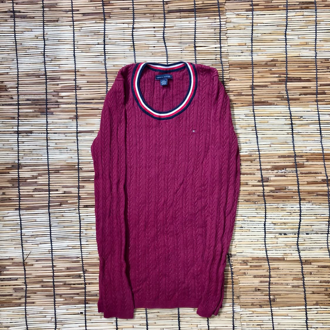 타미 힐피거 버건디 니트 xxs 상품이미지1