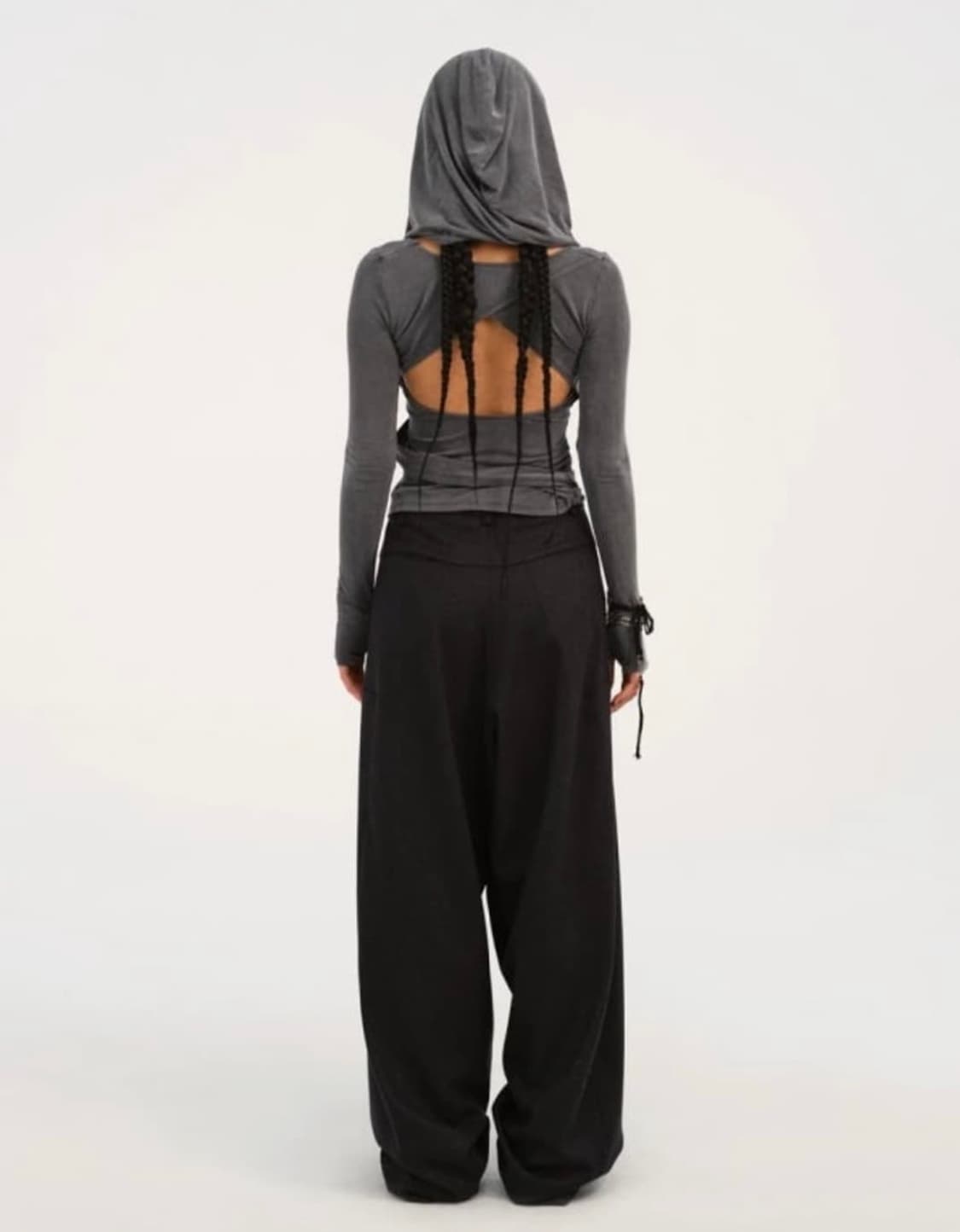 혜인서 후드 탑 차콜 2사이즈 상품이미지2