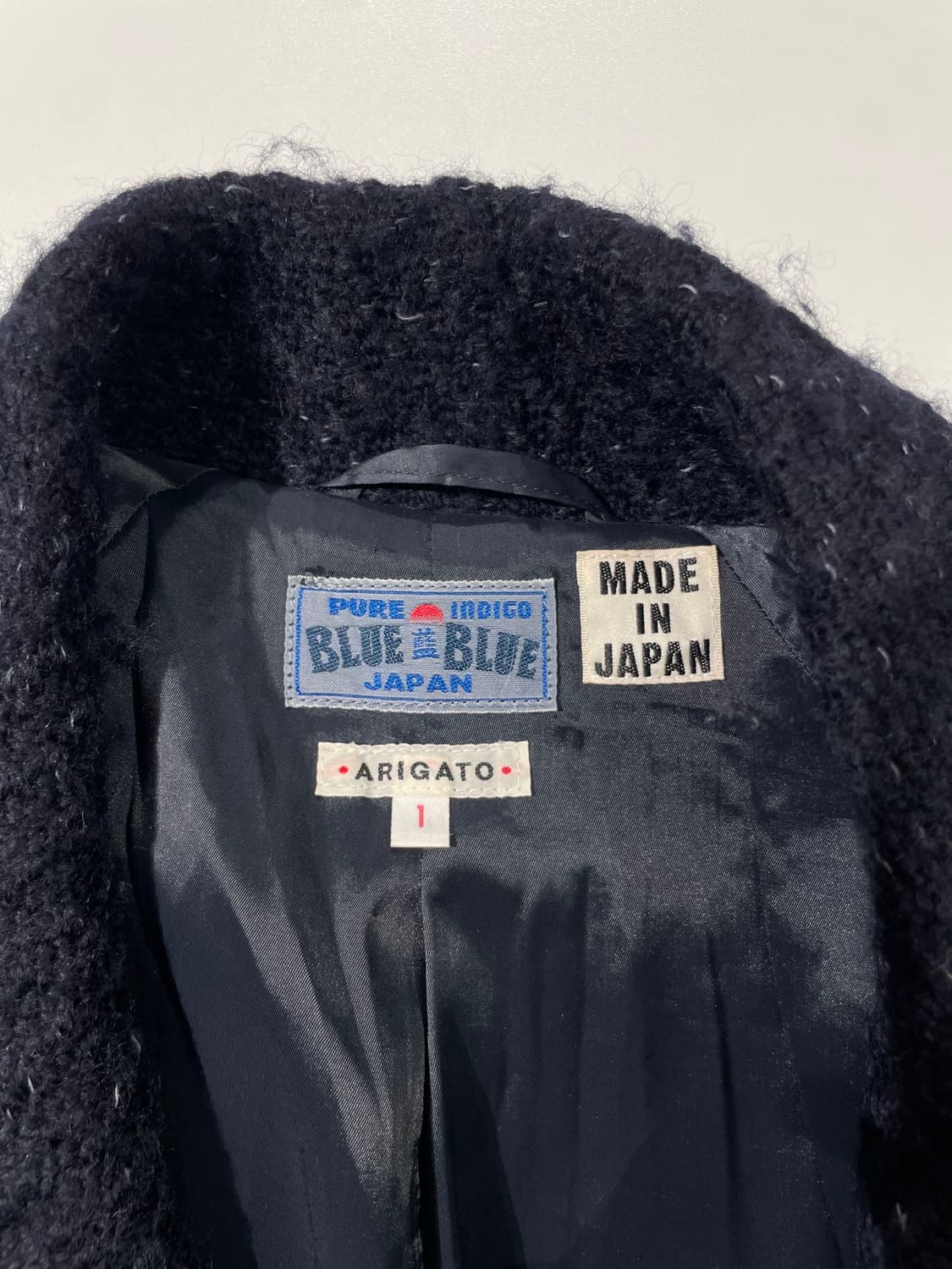 블루 블루 재팬 다크 네이비 인디고 울 코트 상품이미지7