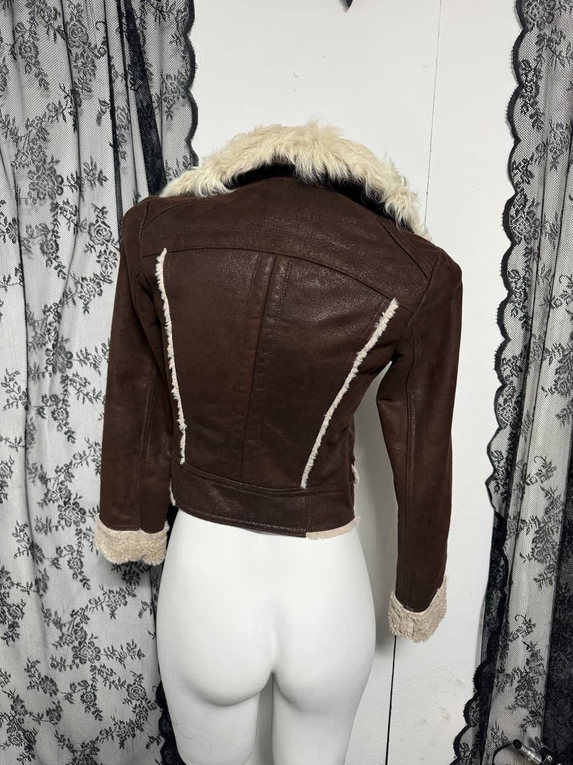 Brown wool shearling jacket 상품이미지2