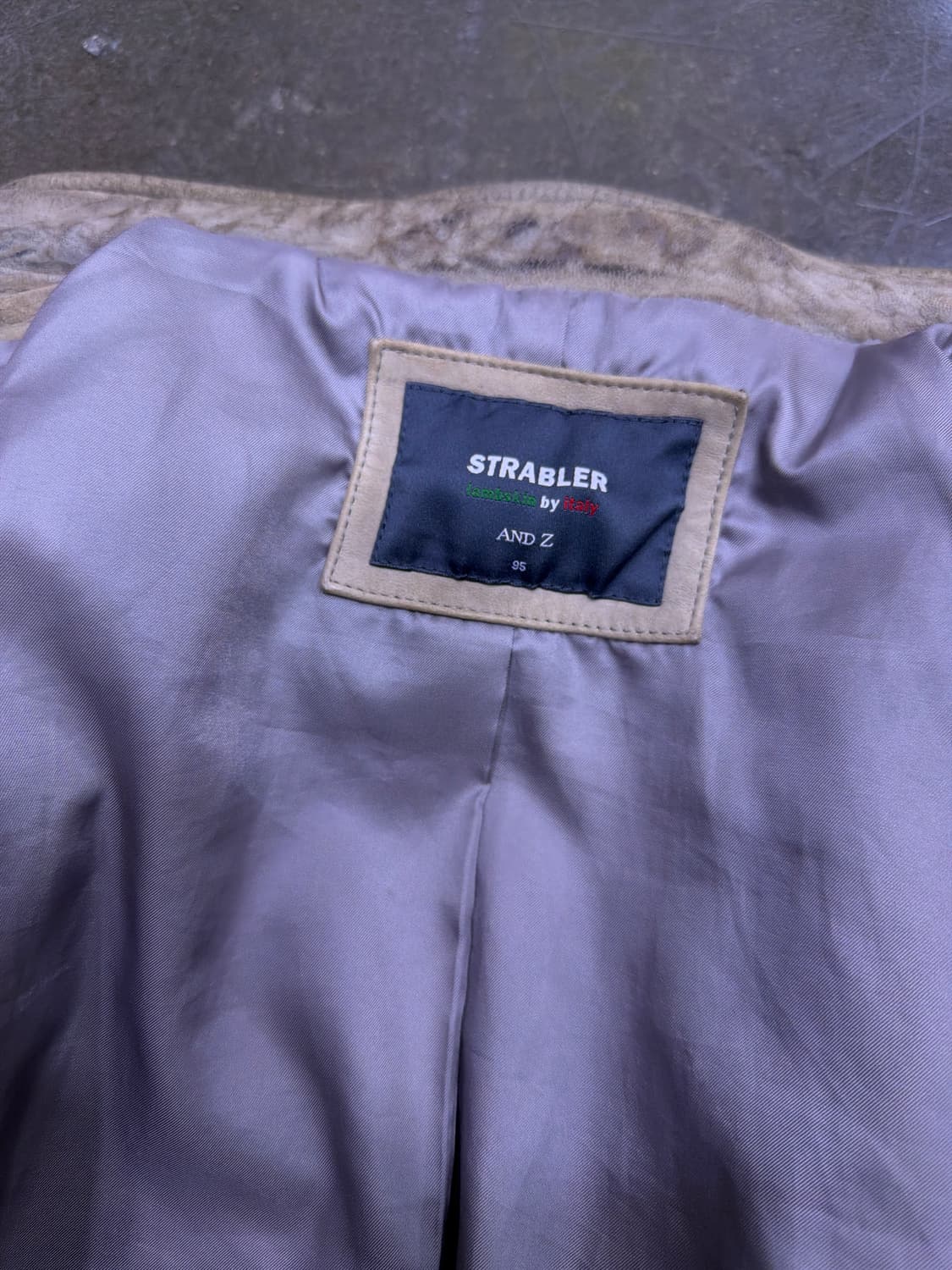 스트라블러 바이 앤드지 스탠 카라 양가죽 포켓 레더자켓 95 상품이미지8