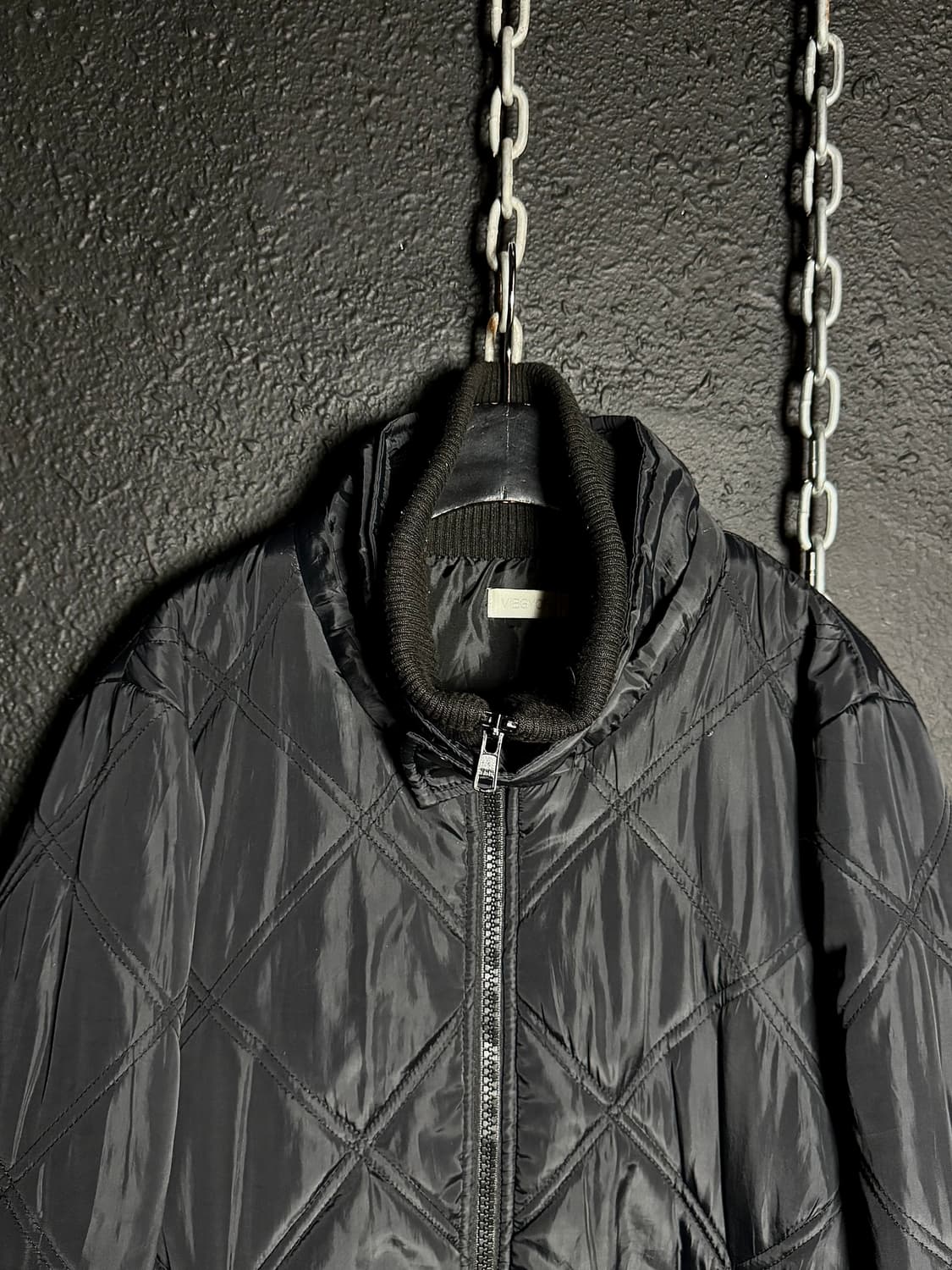 Black Diamond Quilted Bomber Jacket   상품이미지2