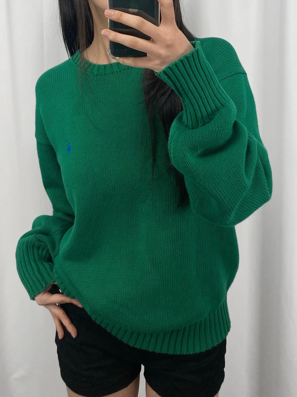 폴로 그린 코튼 니트 상품이미지2