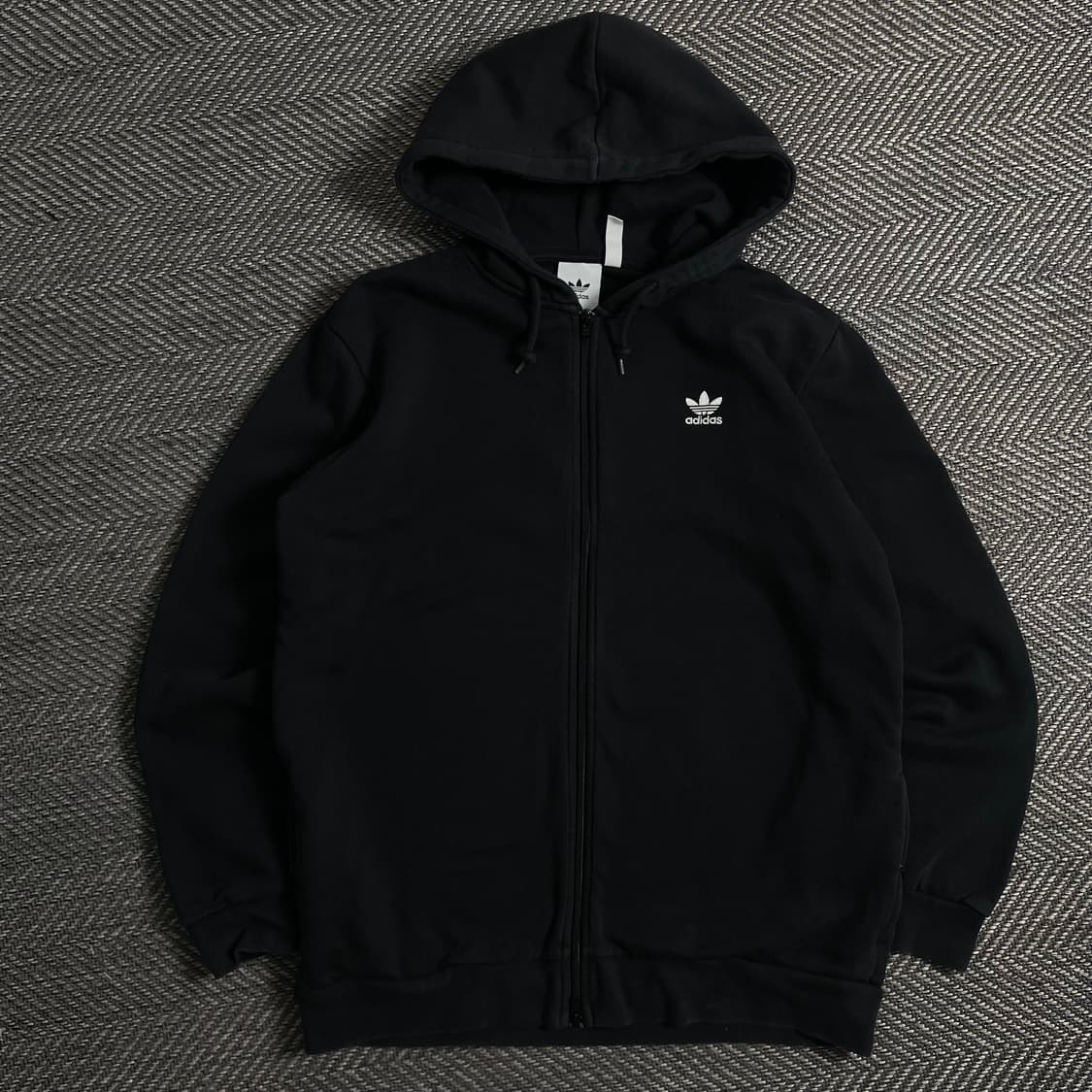 아디다스 미니멀 블랙 트레포일 후드 집업y 2966 상품이미지2