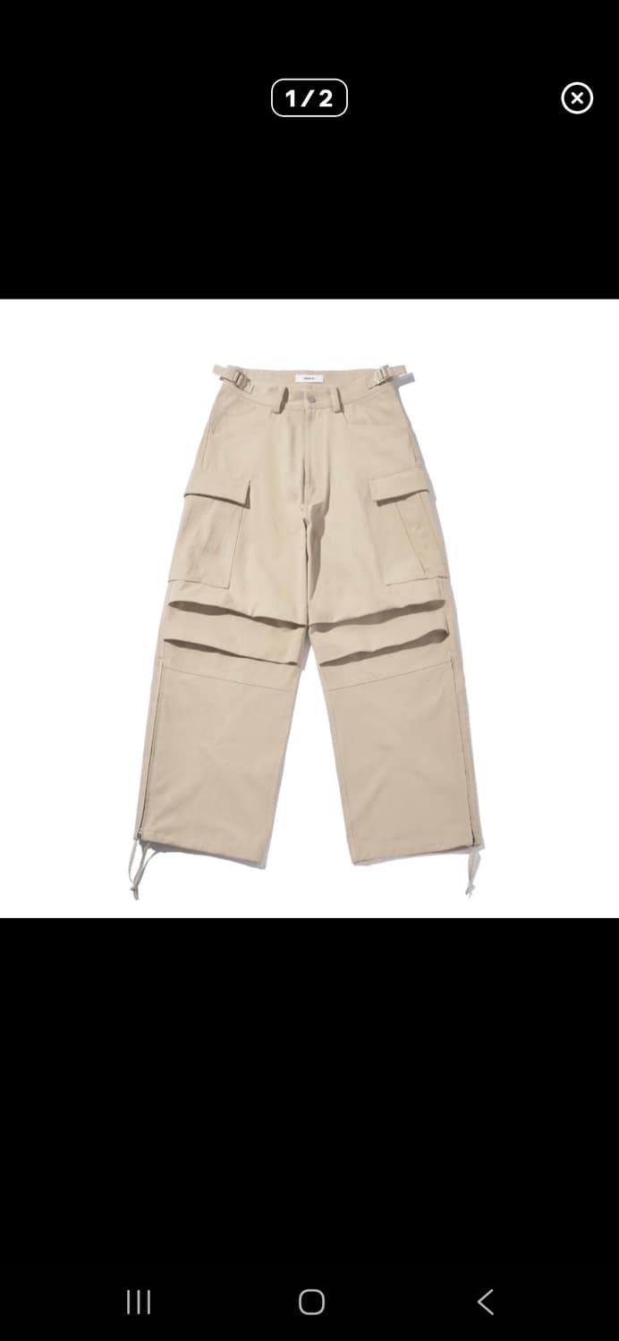 (1)Nonnod 사이드 집 카코팬츠 베이즈 23FW 상품이미지1