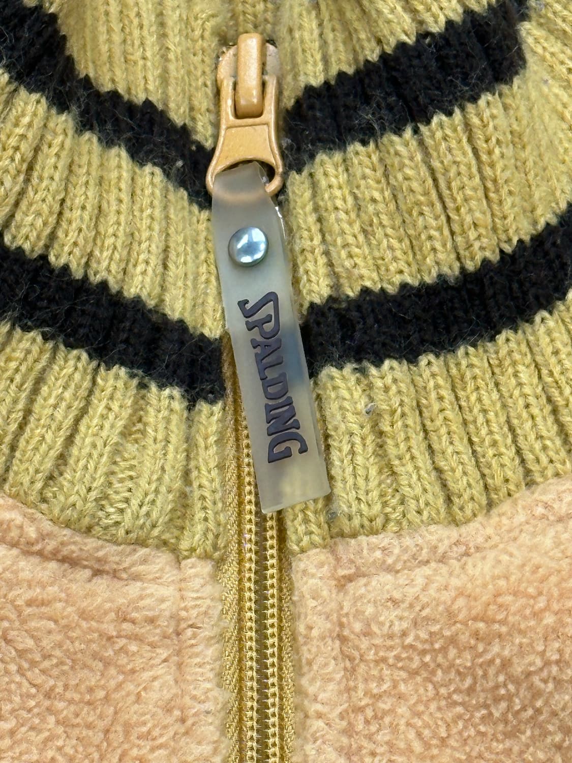 M)아메리칸 빈티지 옐로우 배색 플리스 집업 상품이미지5