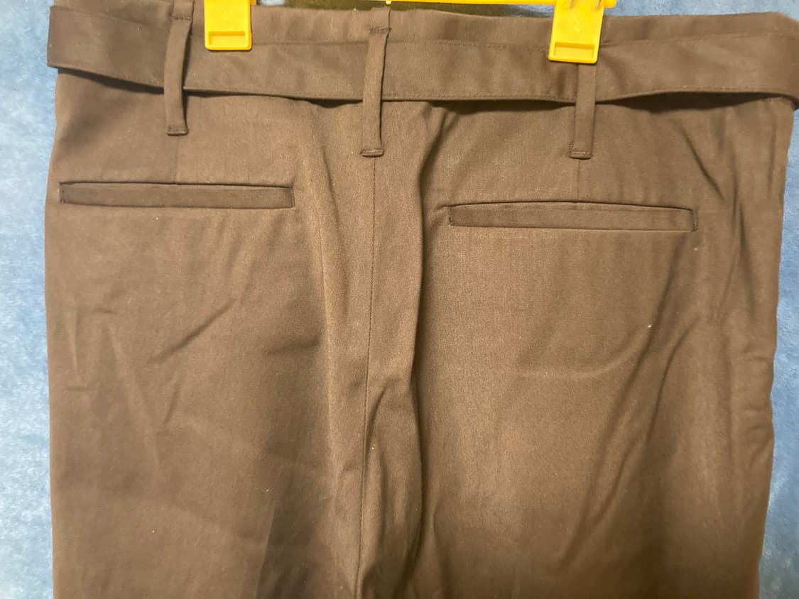 [새제품,M] 파츠 투 플리츠 벨티드 슬랙스 (다크 브라운) 상품이미지7