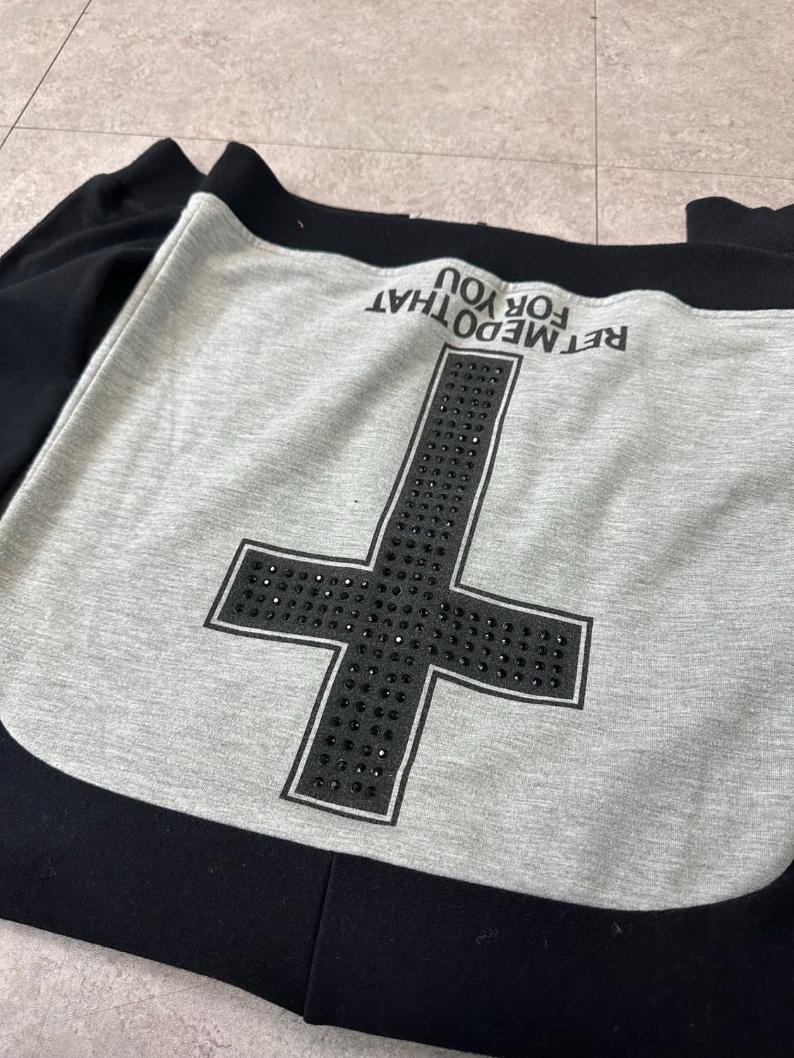 cross detail cotton zip-up 상품이미지7