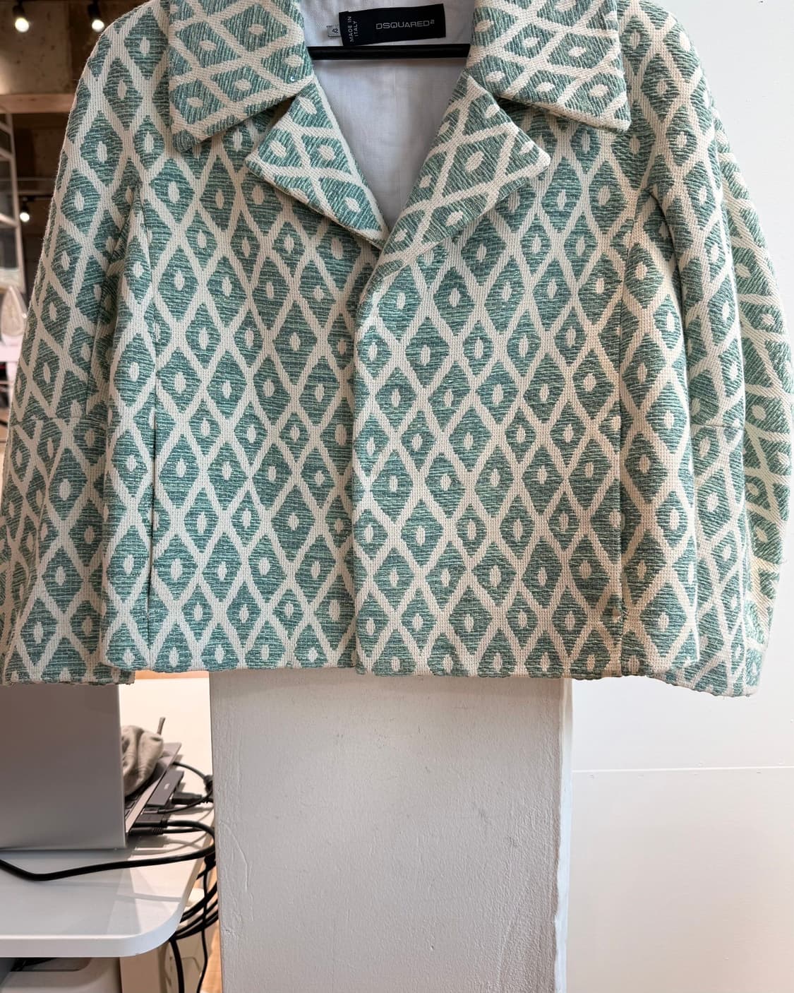 디스퀘어드2 그린 패턴 크롭 자켓  상품이미지6