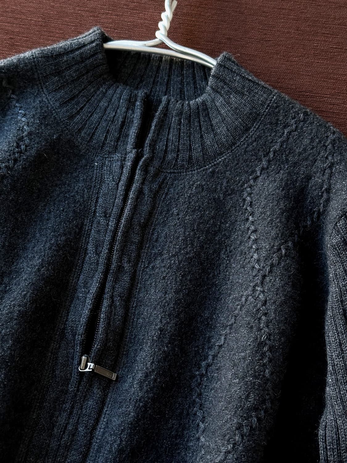 Wool boucle felted zip jacket 상품이미지6