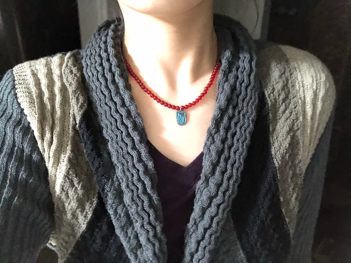 [휘마쿠마] 마노부엉이 빈티지 목걸이 상품이미지1