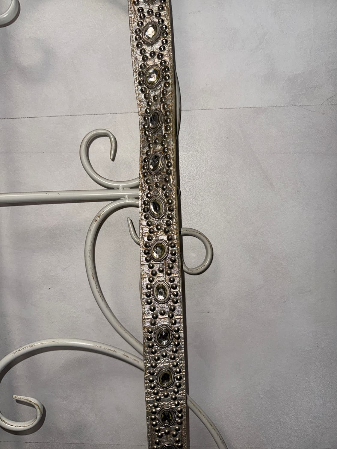 Silver python cubic stud buckle belt 상품이미지6