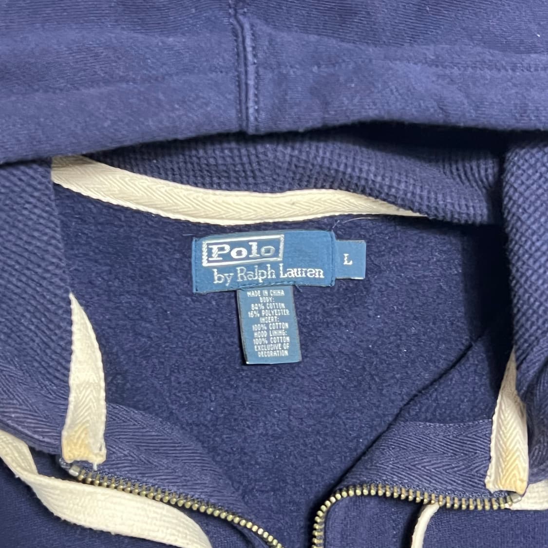 L 폴로랄프로렌 네이비 후드 집업 상품이미지4