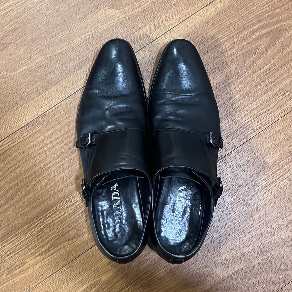 Prada Double Strap Monk Loafers 상품이미지2