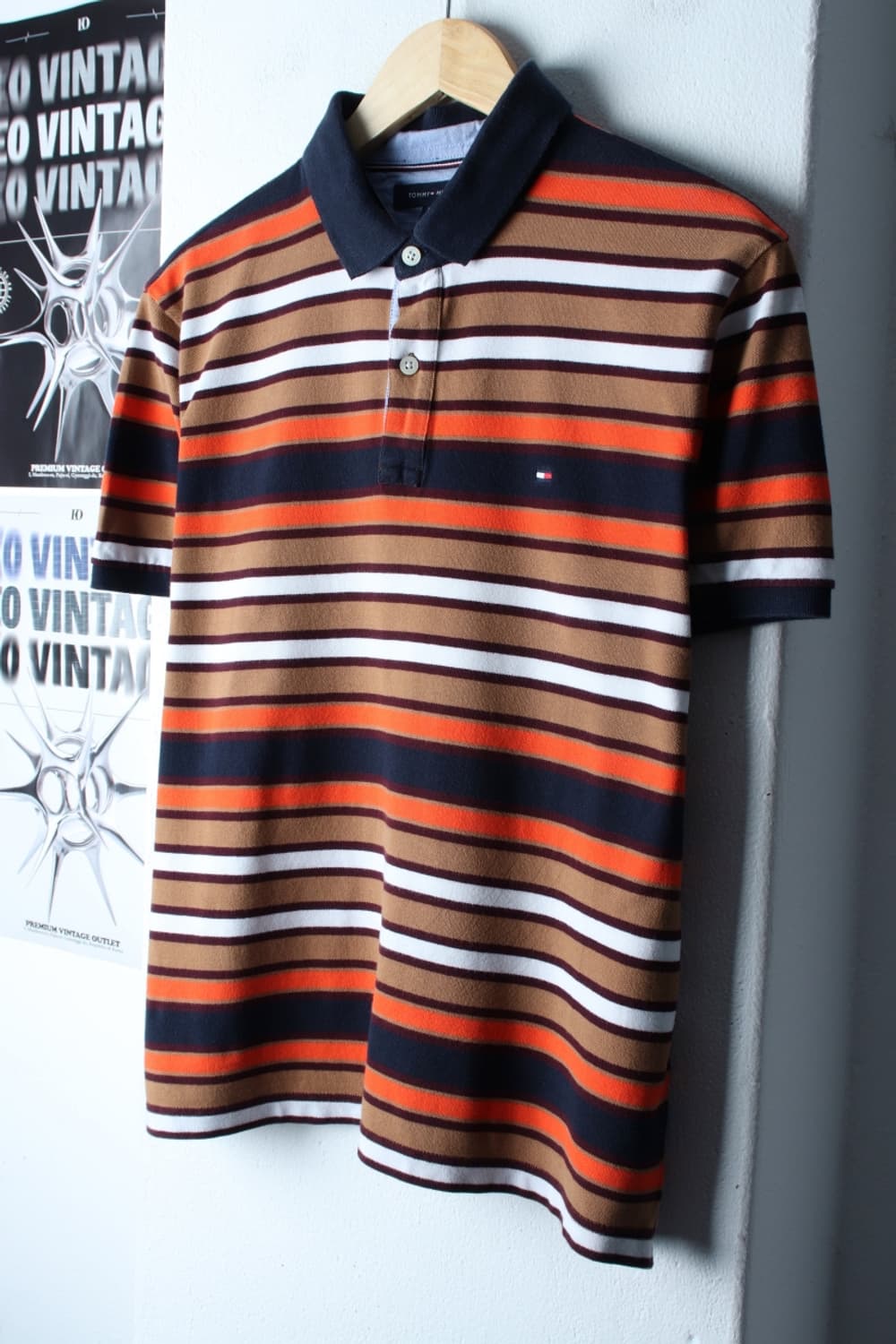 W(L-XL) 타미힐피거 반팔 카라 티셔츠 스트라이프-H30382 상품이미지1