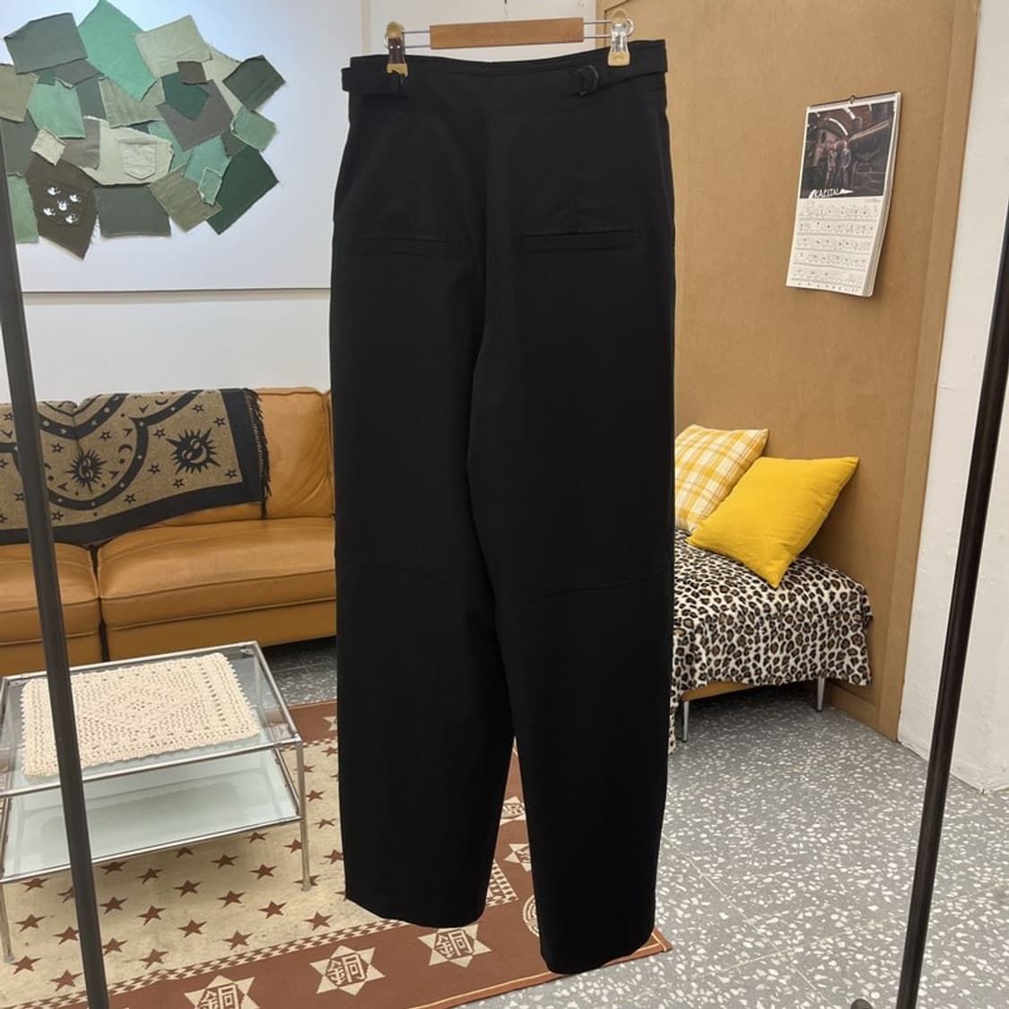 자라 모던 시크 빈티지 벨티드 와이드 슬랙스 바지 XS C10234 상품이미지4