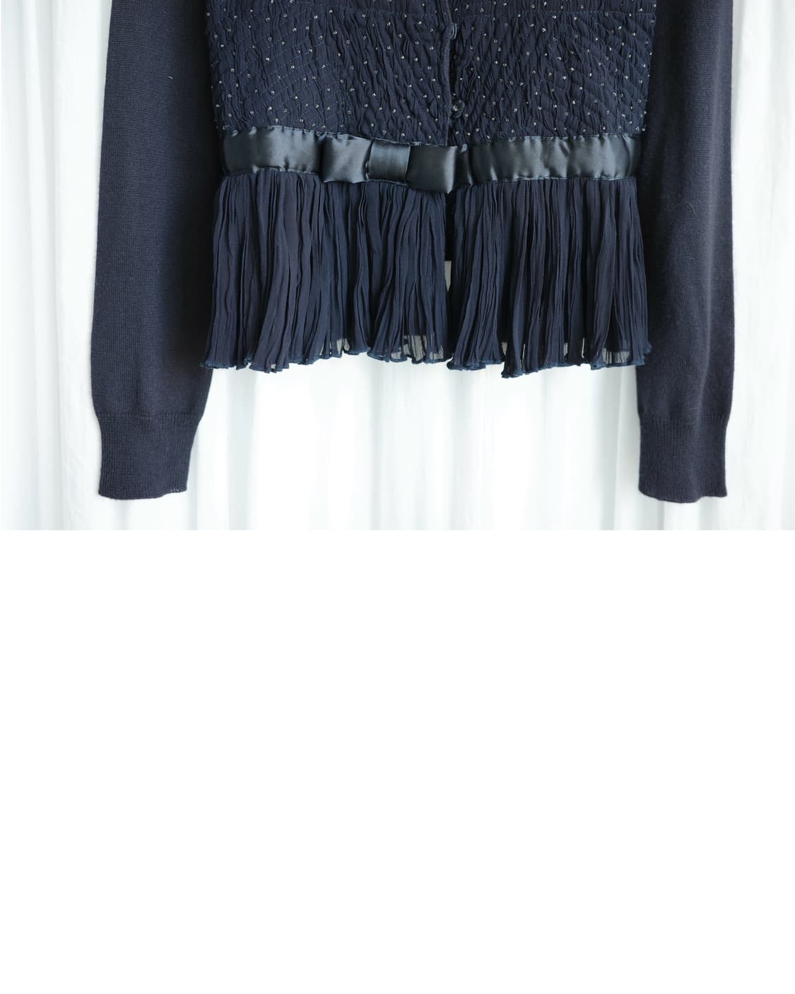  Navy dot ribbon cardigan 상품이미지5