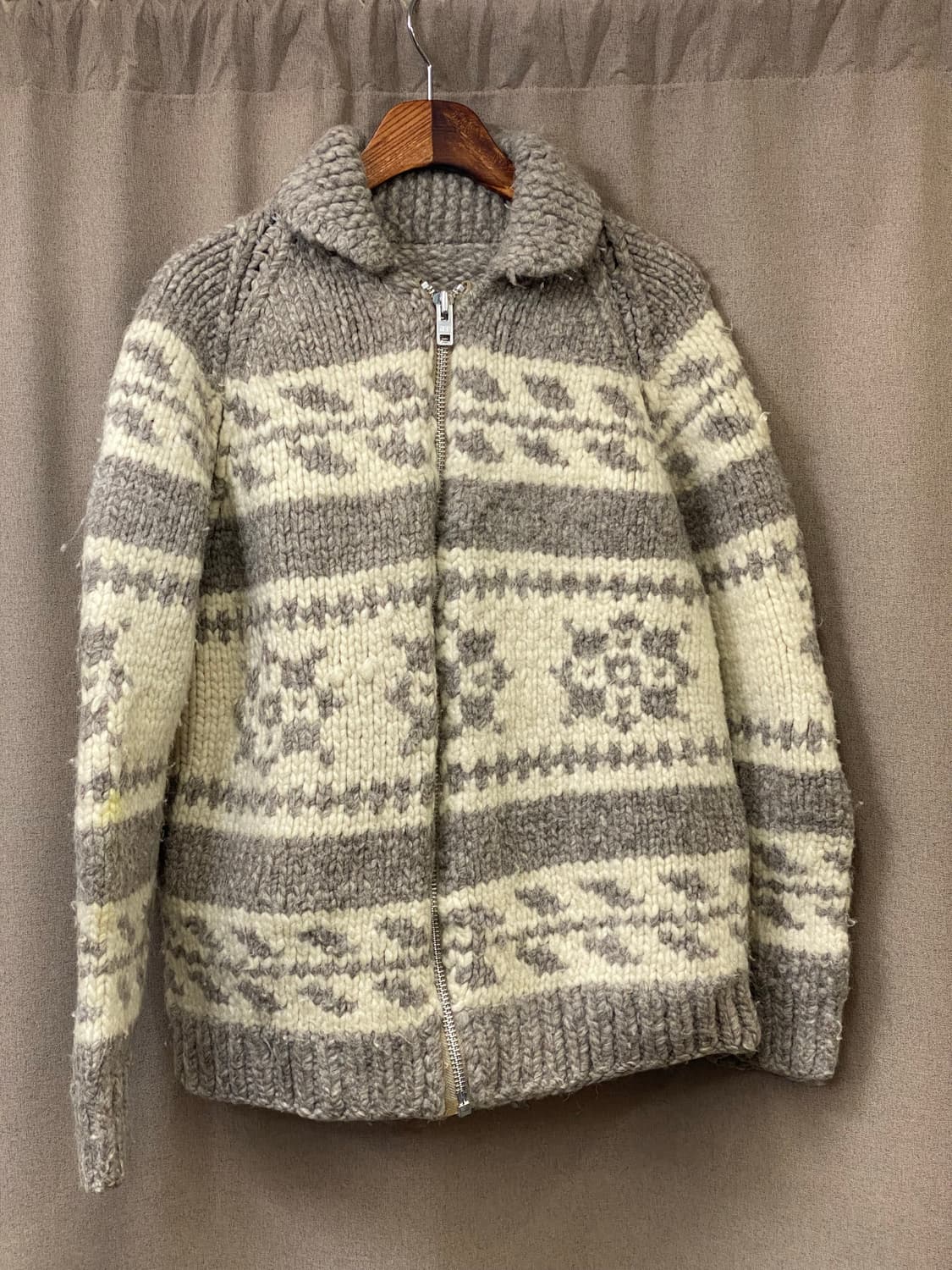 빈티지 코위찬 니트 집업 상품이미지1