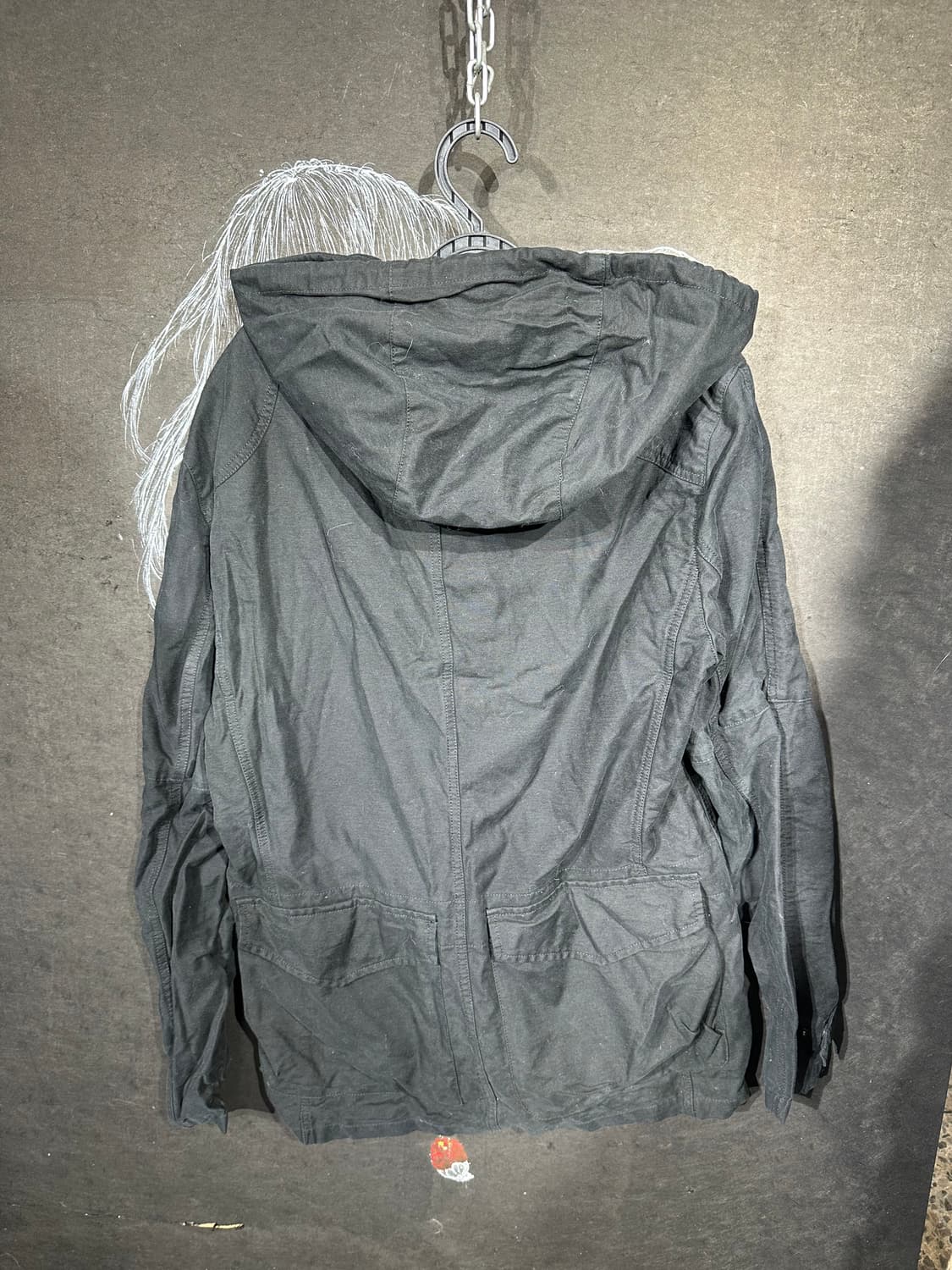 아르마니 블랙 빅후드 야상 자켓 M 상품이미지8