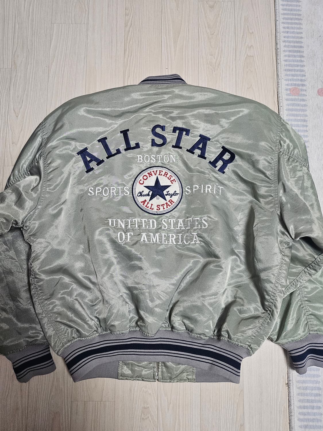 90s 컨버스 올스타 실버그레이 봄버 자켓 상품이미지4