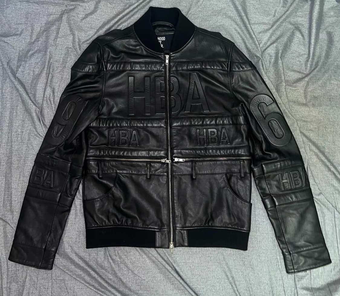 ( 레어 ) 후드바이에어 램스킨레더 하키자켓 상품이미지4