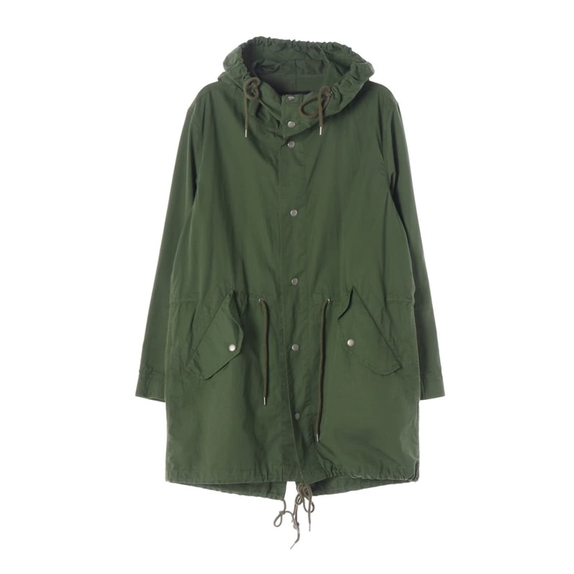 애드호크 코튼 후드 야상 점퍼 카키 L 상품이미지1