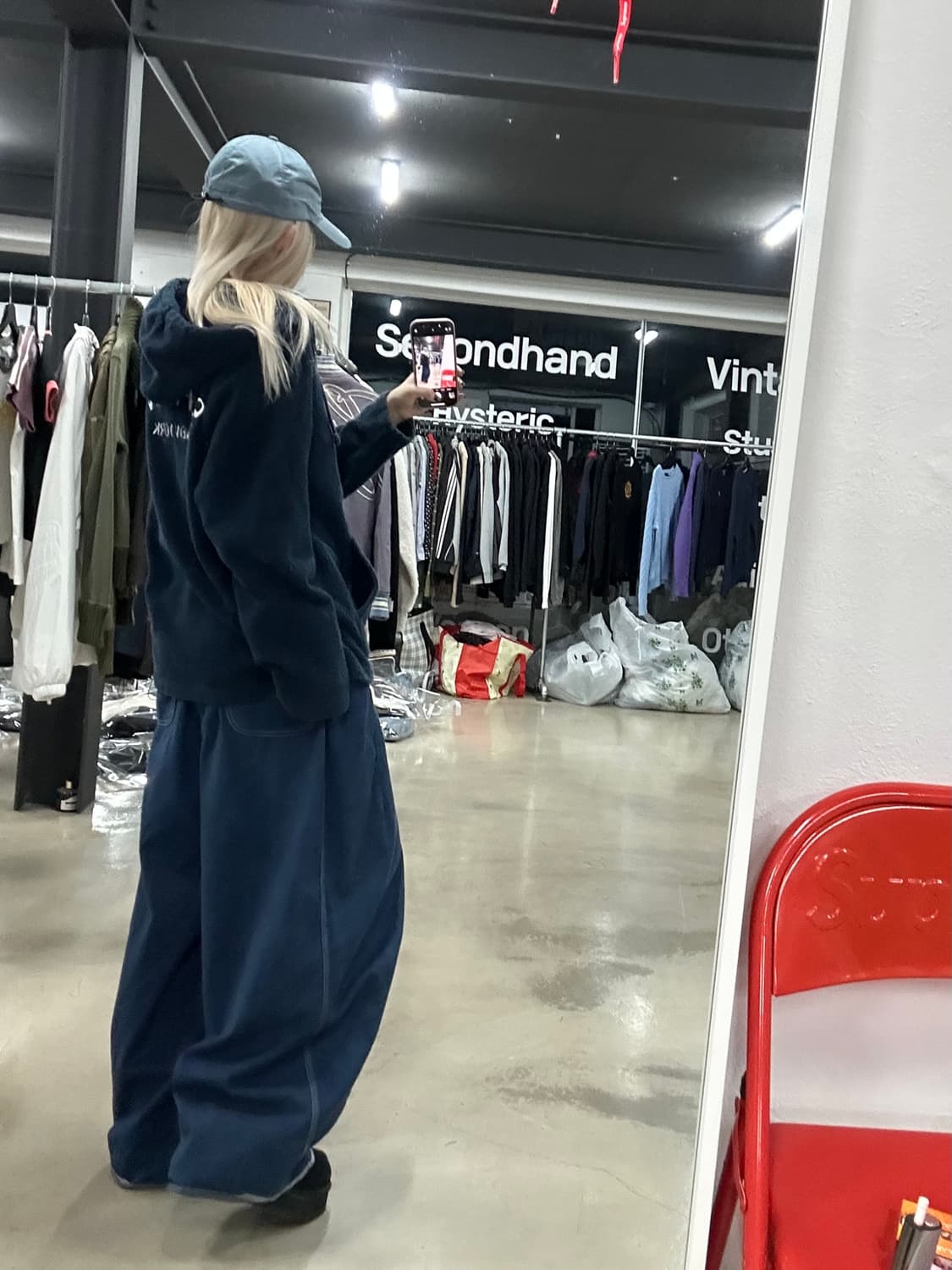 슈프림 16ss 테리 네이비 후드 집업 상품이미지5